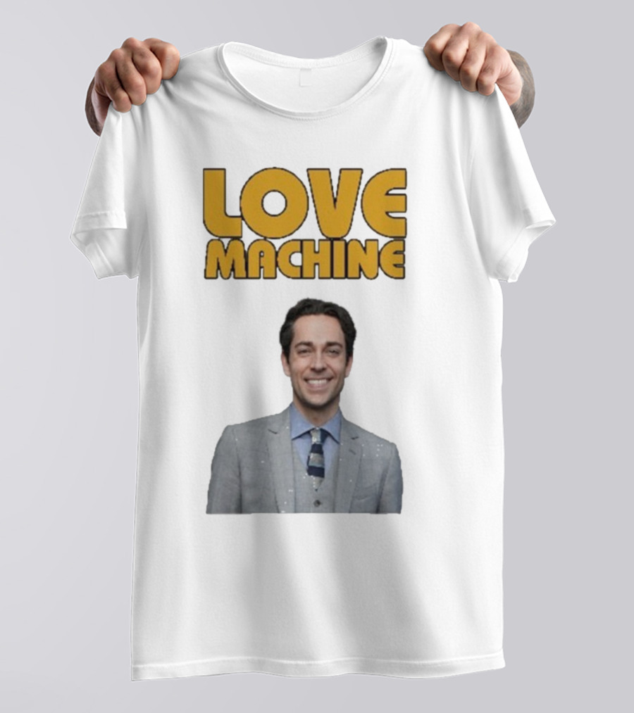 Zachary Levi Love Machine Raglan Smiling Style T-Shirt