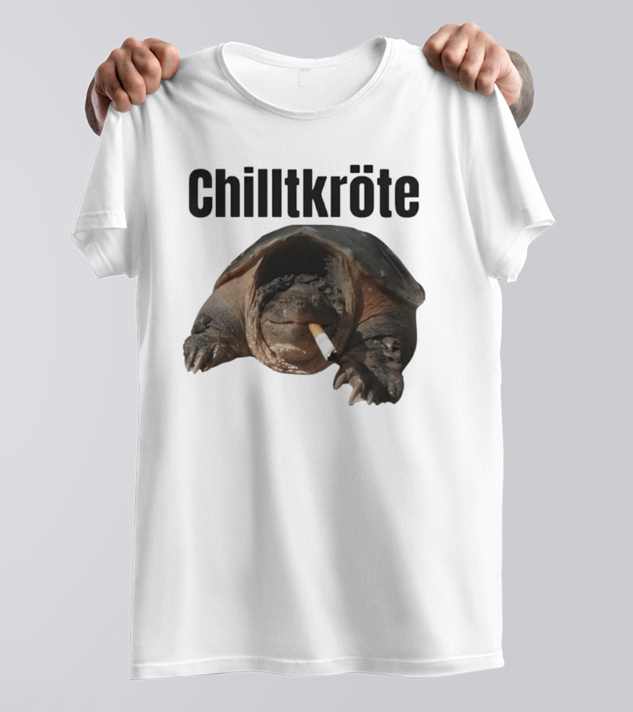 Chilltkröte Snapping Turtle With Cigarette Chelydra Serpentina T-Shirt
