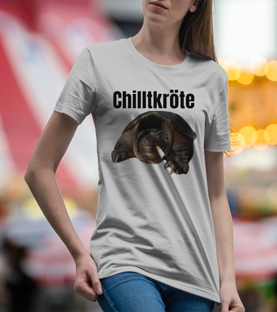 Chilltkröte Snapping Turtle With Cigarette Chelydra Serpentina T-Shirt