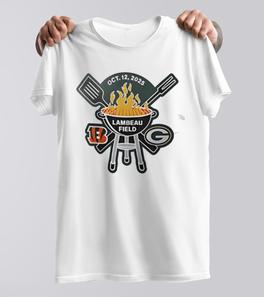 Green Bay Packers Cincinnati Bengals Lambeau Field October 12 2025 BBQ Tailgate Event T-Shirt