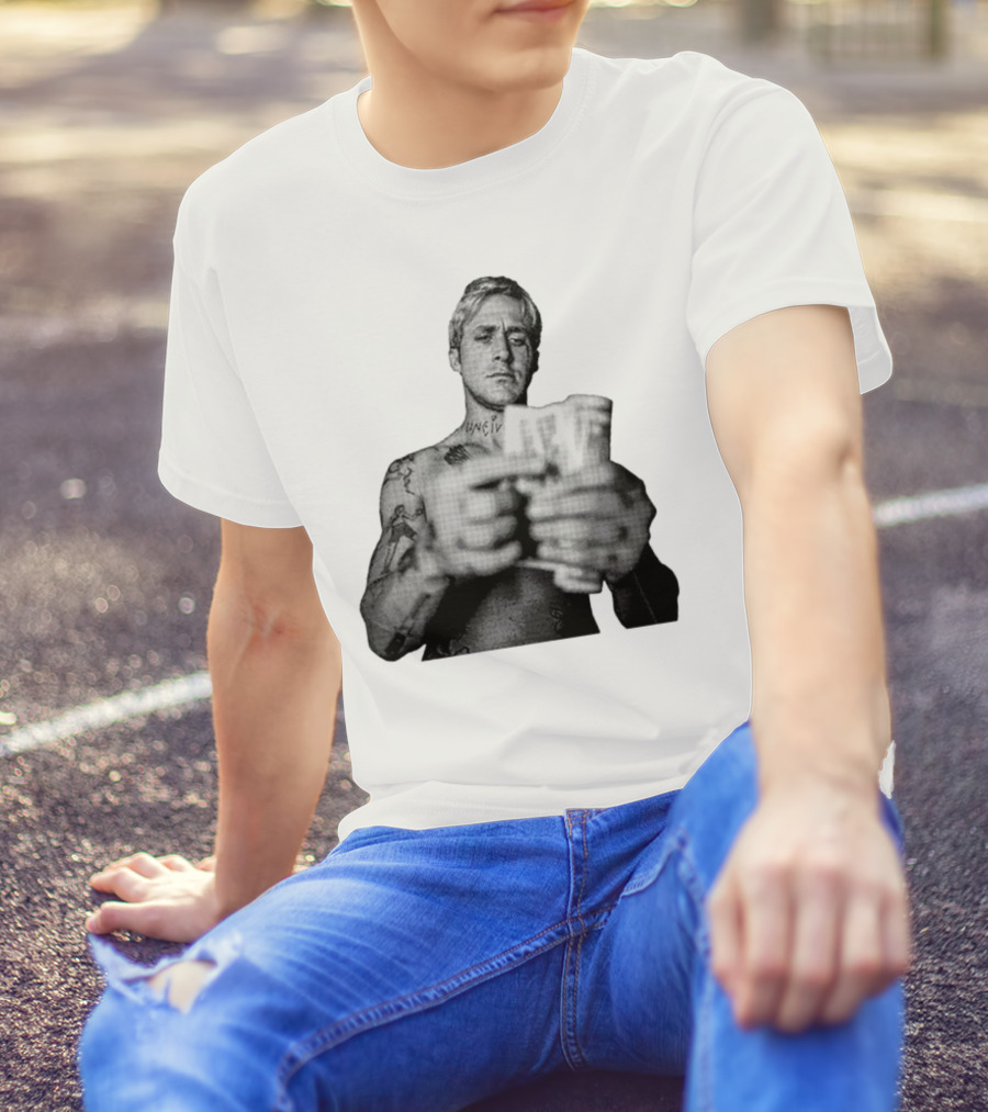 Handsome Luke Counting Money Tattoo Portrait T-Shirt