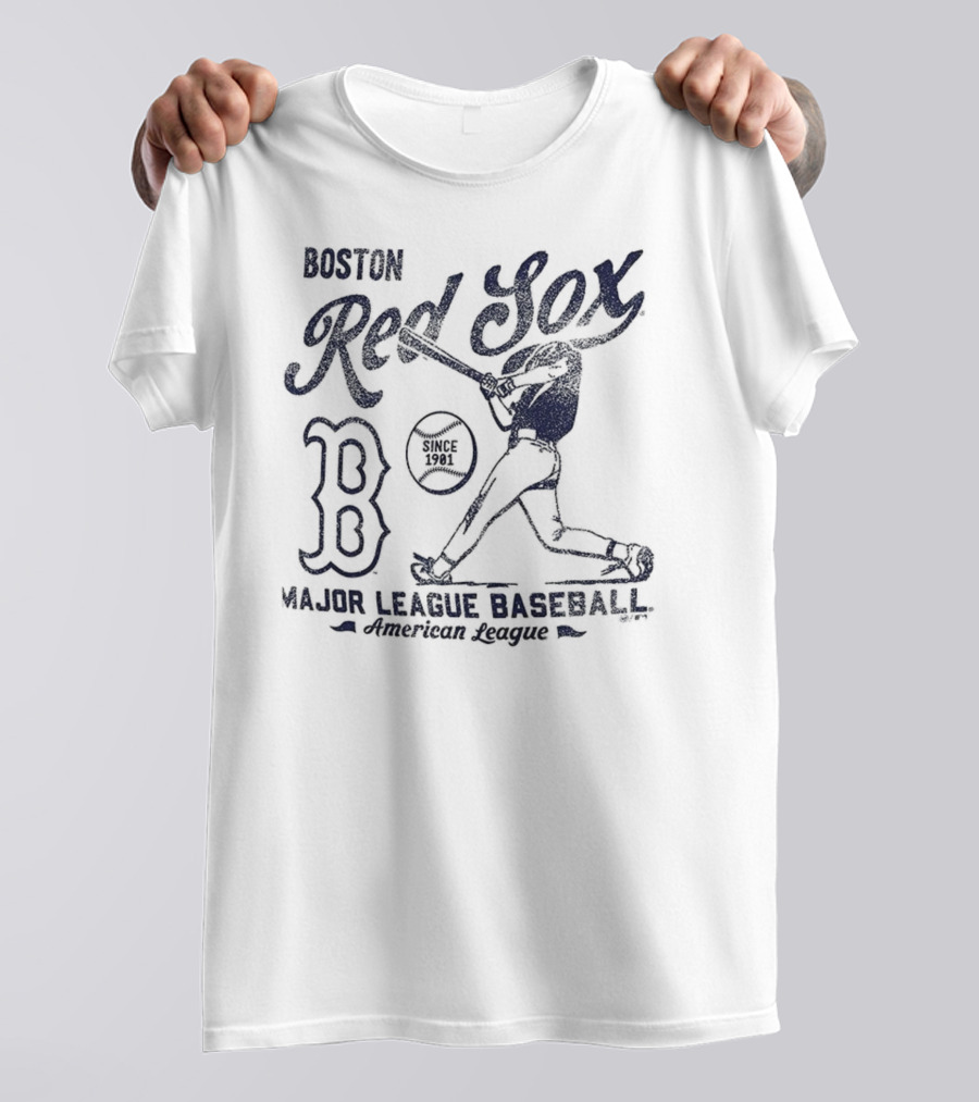 Boston Red Sox Major League Baseball Since 1901 Batter Foundation T-Shirt