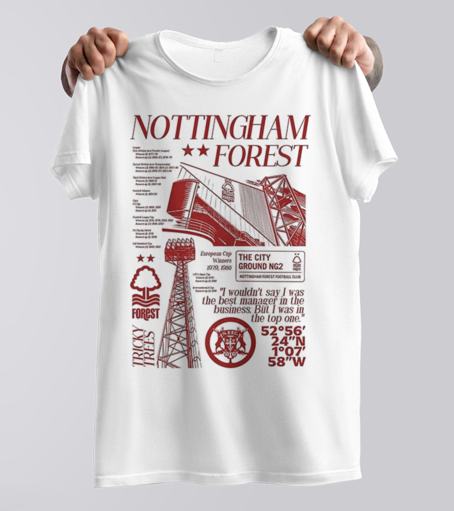Nottingham Forest Premier League City Ground Nottinghamshire Football Club T-Shirt