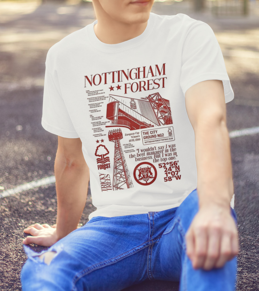 Nottingham Forest Premier League City Ground Nottinghamshire Football Club T-Shirt