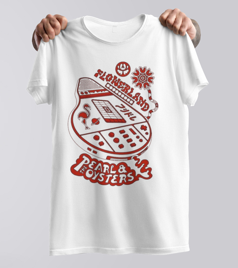 Flowerland Pearl & The Oysters Flamingo Synth Graphic T-Shirt