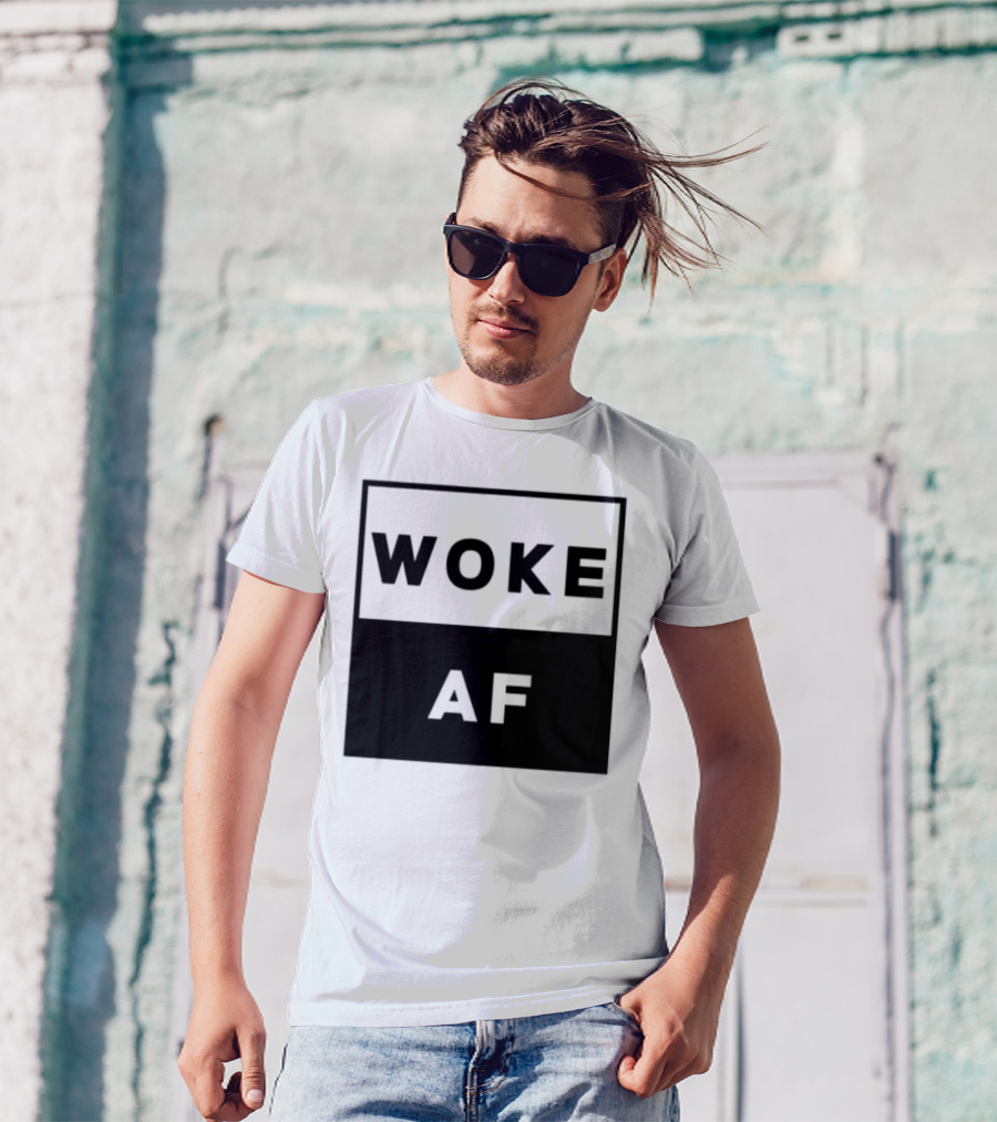 David Wearing Woke Af Bold Statement Trendy Phrase T-Shirt