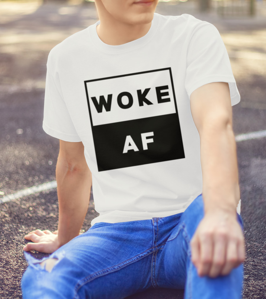 David Wearing Woke Af Bold Statement Trendy Phrase T-Shirt
