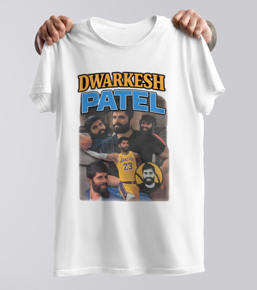 Dwarkesh Patel Lakers 23 Basketball Tribute T-Shirt