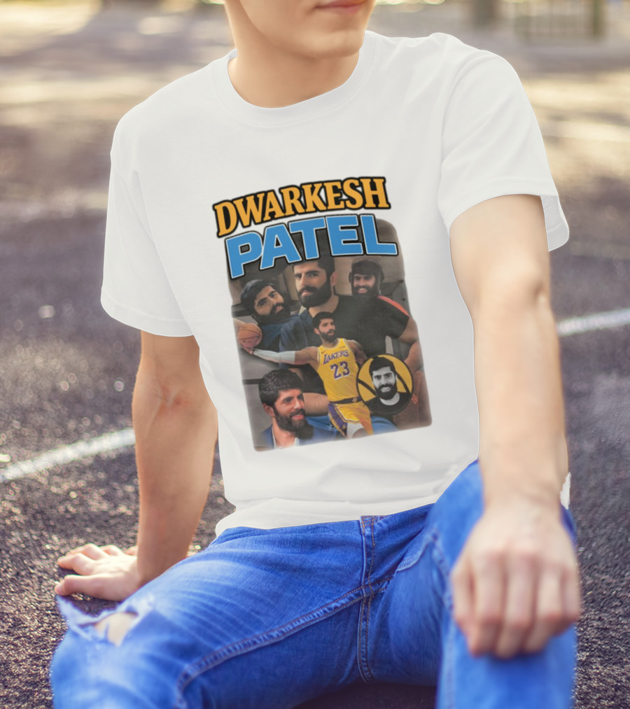 Dwarkesh Patel Lakers 23 Basketball Tribute T-Shirt