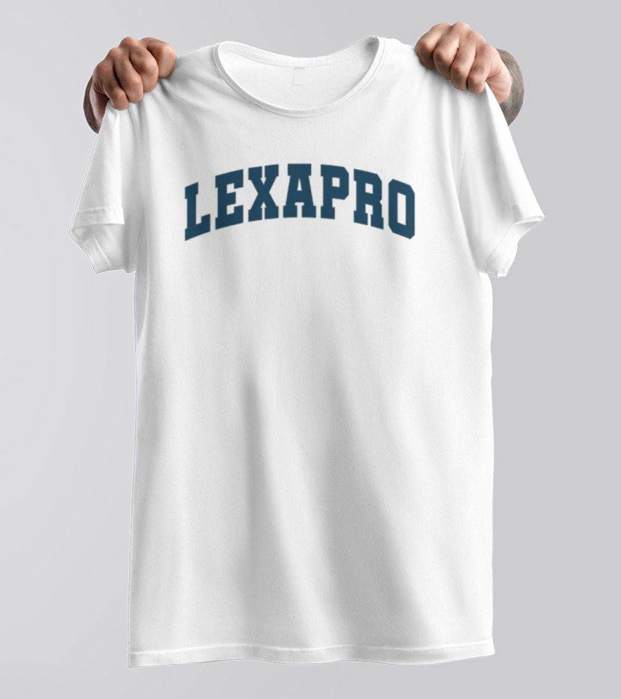 Emotionalclub Lexapro Arch Style Text T-Shirt