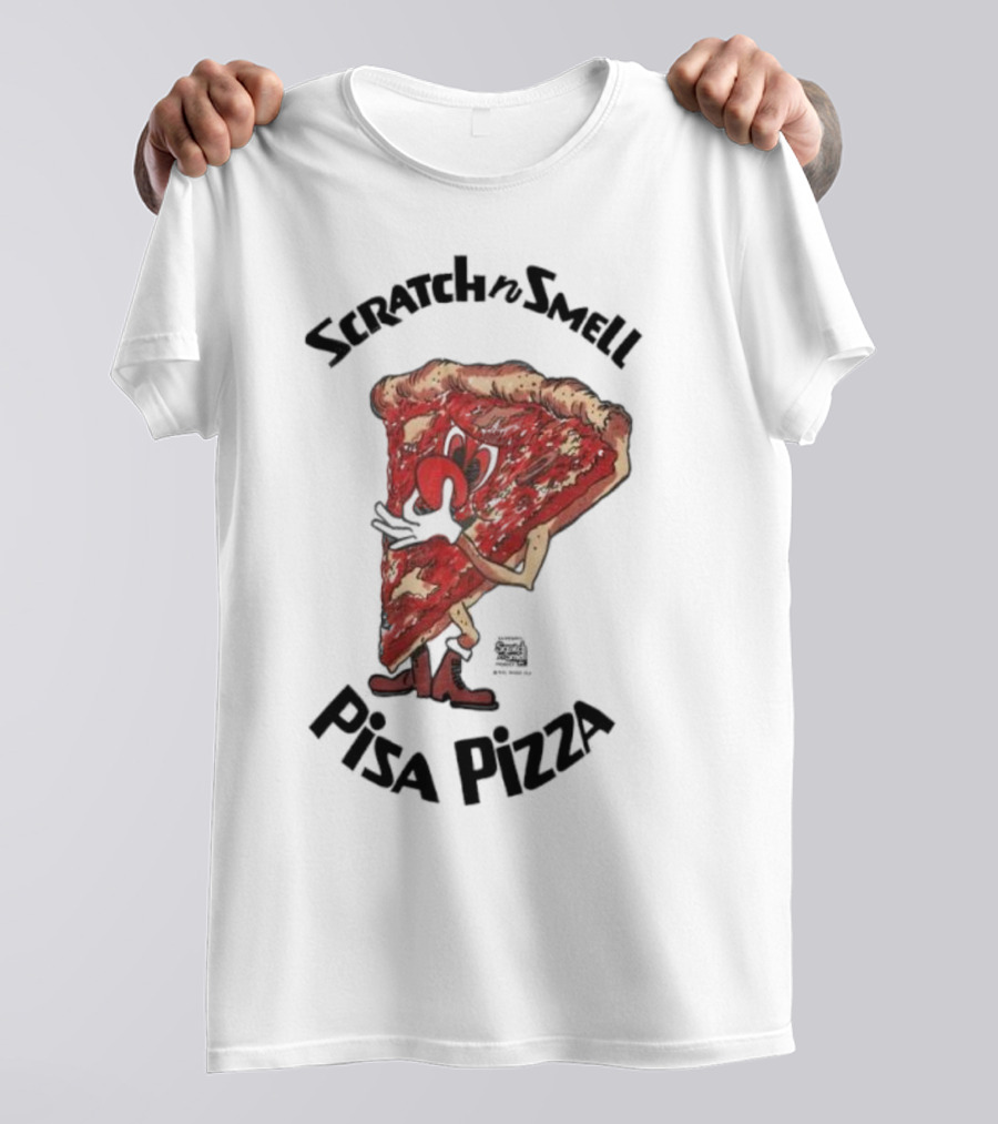 Scratchn Smell Pisa Pizza Slice Fun T-Shirt