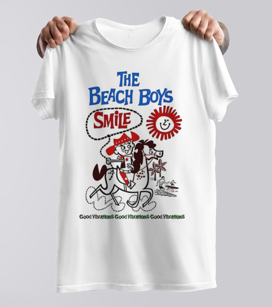 The Beach Boys Smile Album Artwork Sunshine Surfing Vibes T-Shirt