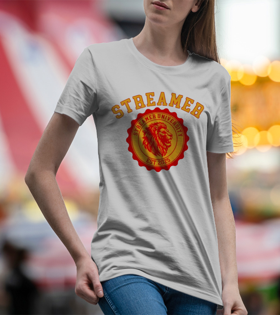 Streamer University Est 2025 Lion Emblem T-Shirt
