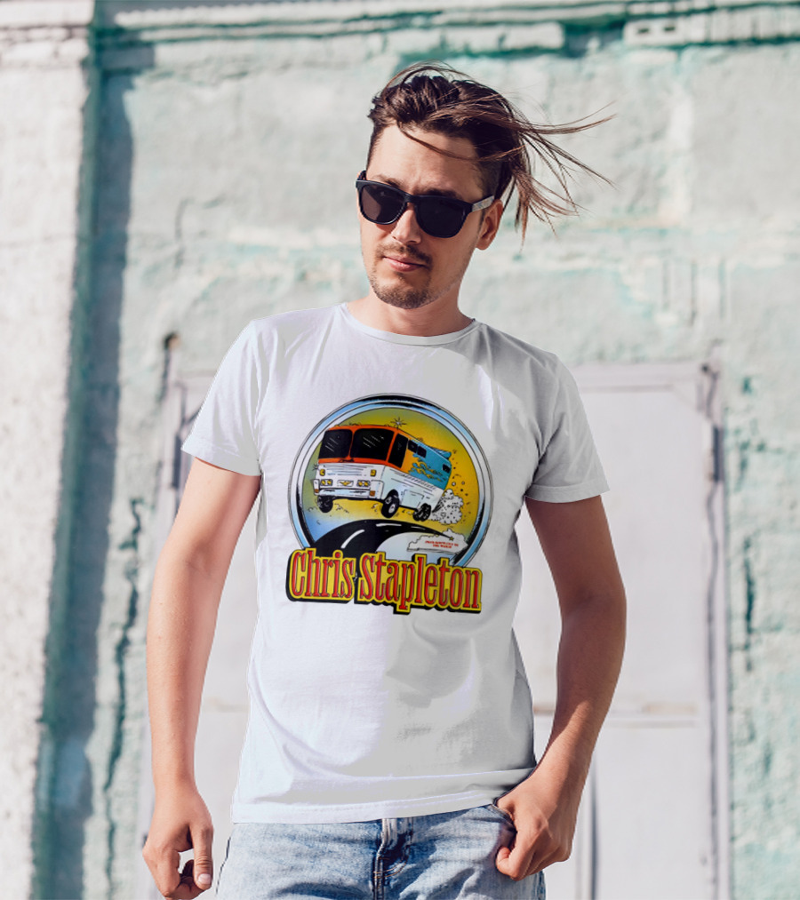 Chris Stapleton Youth Bus Flying Road Adventure T-Shirt