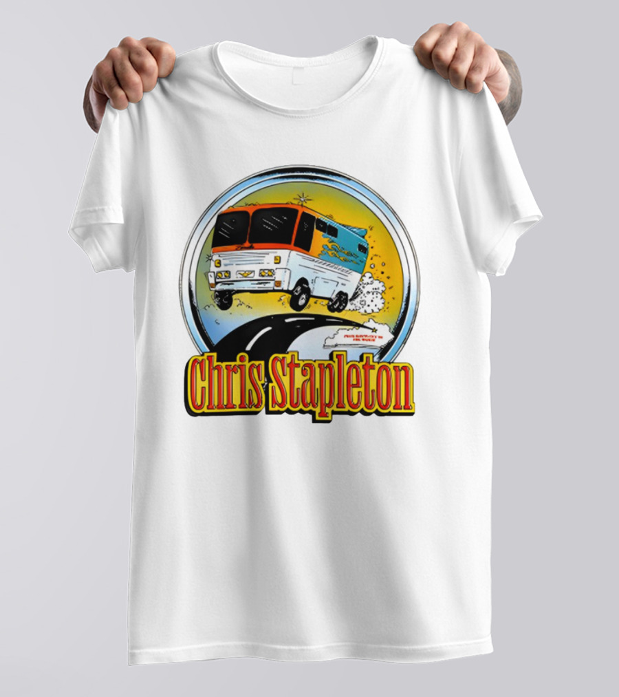 Chris Stapleton Youth Bus Flying Road Adventure T-Shirt