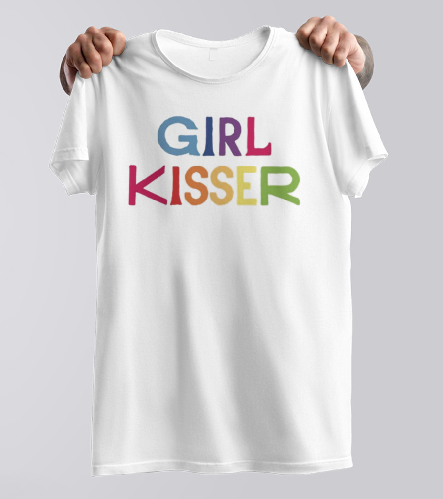 Rainbow Pride Girlinred Girl Kisser LGBTQ+ Bold Statement T-Shirt