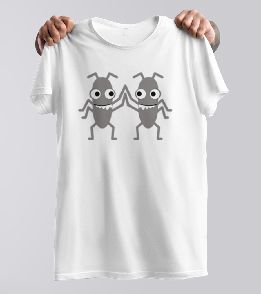 Ministryoftesting Bug High Five Iconic Duo Inspiring Software Testers T-Shirt