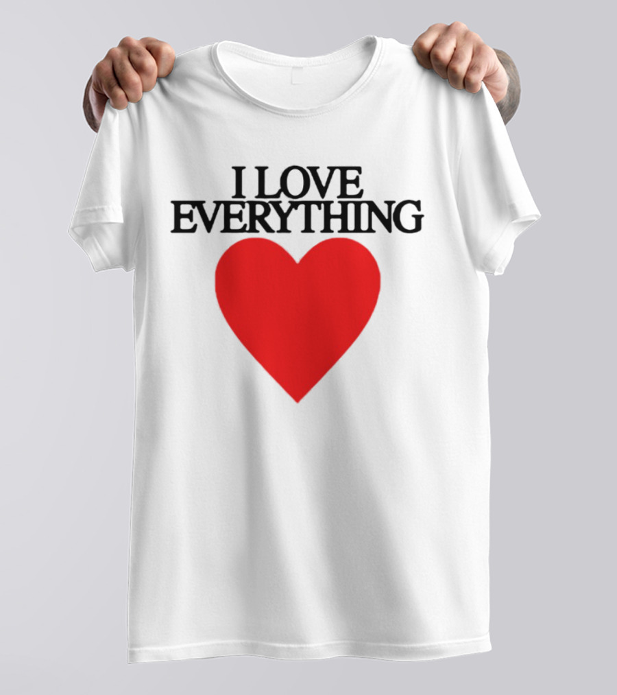 Mira Joyce I Love Everything Heart Red Graphic Style T-Shirt