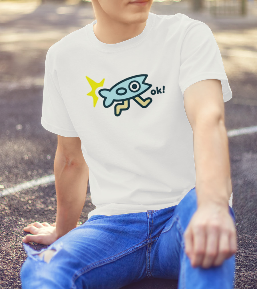 Oksuperday Fish With Legs And Star Icon Ok T-Shirt