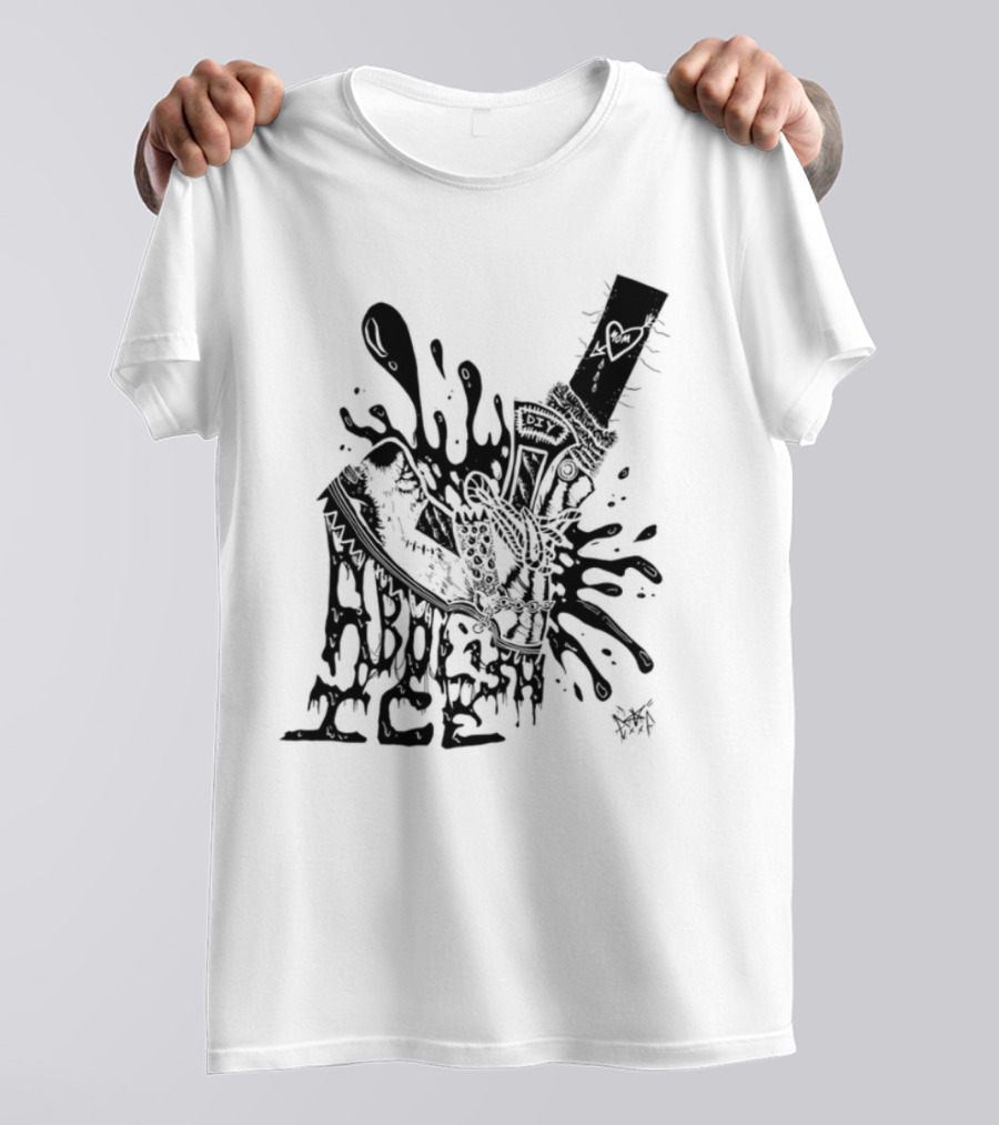 Punk With A Camera Abolish Ice Graphic Design Illustration T-Shirt