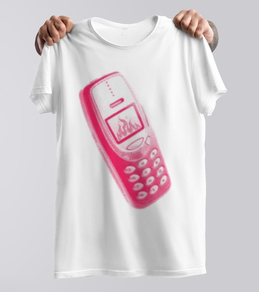 Ben Ellis The Burner Phone Retro Cell Fire Graphic T-Shirt