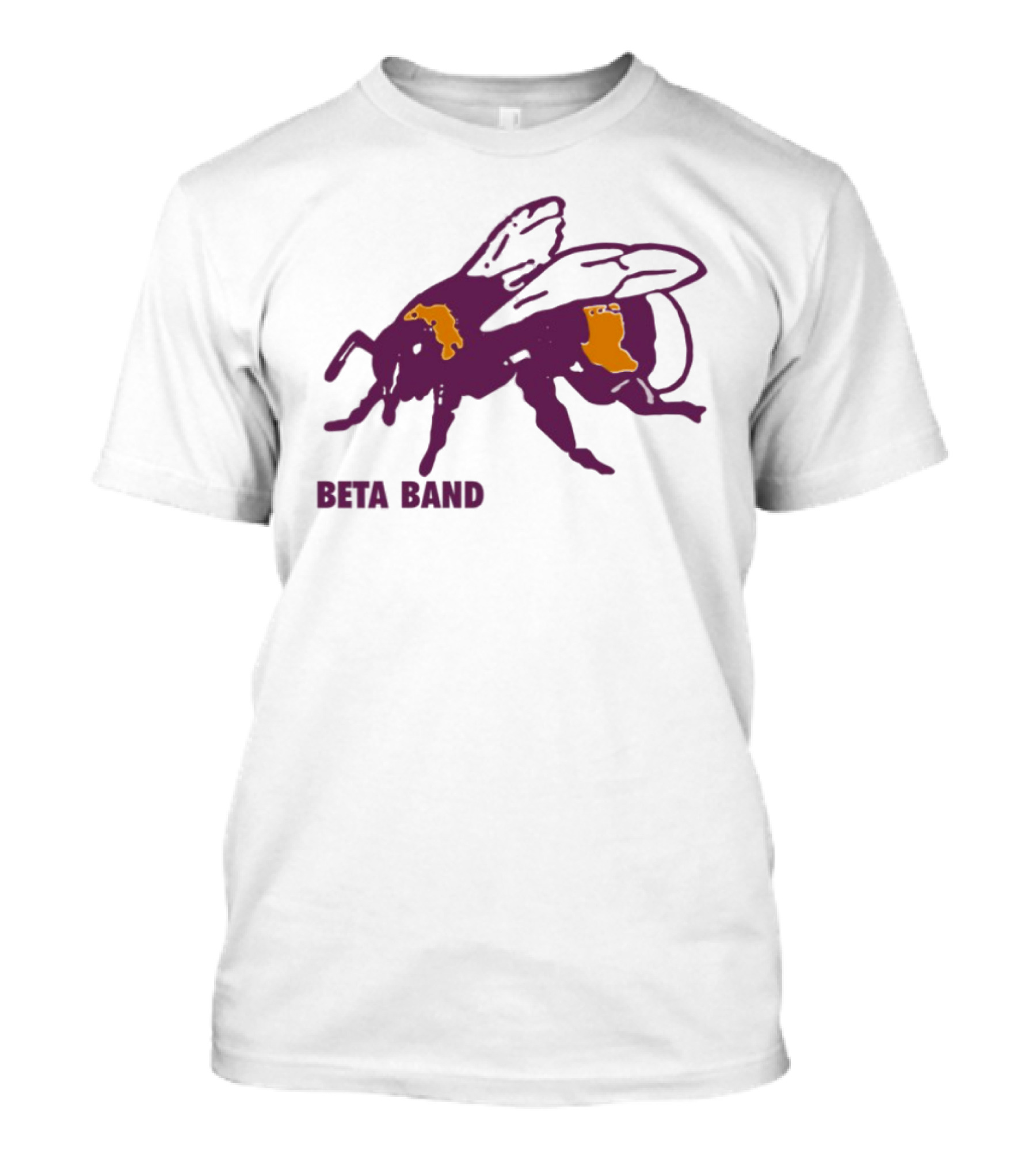 Beta Band Abstract Bee Purple Yellow T-Shirt