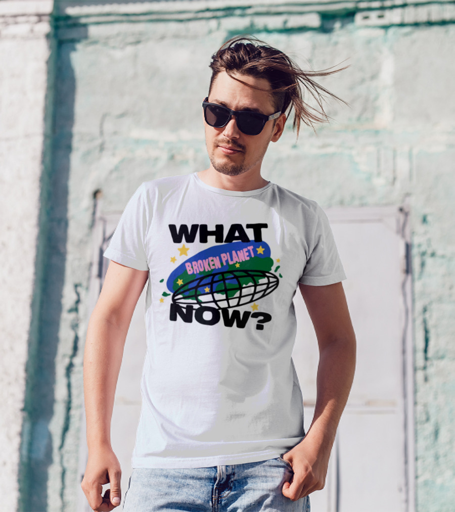 Broken Planet What Now Stars Globe T-Shirt