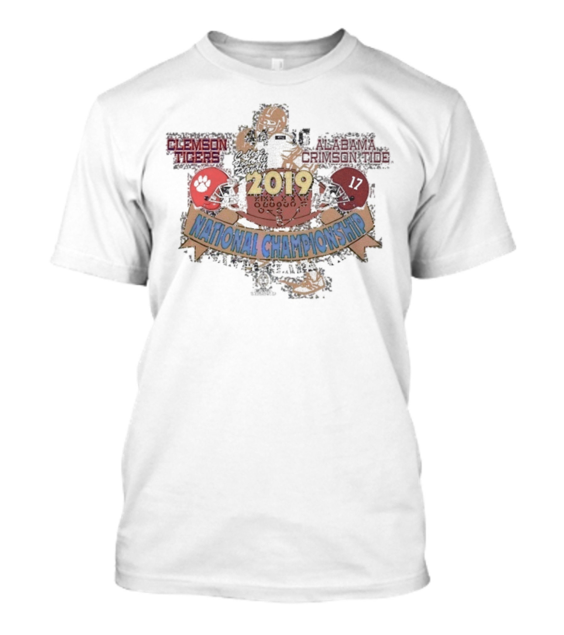Alabama Crimson Tide Vs Clemson Tigers 2019 National Championship Matchup Santa Clara CA T-Shirt