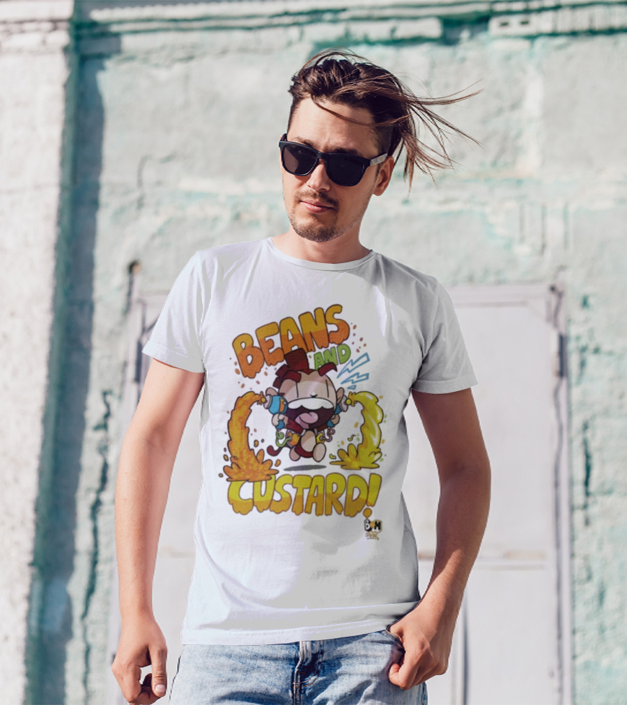 Beans And Custard Monkey Splash Comic Style Adventure T-Shirt