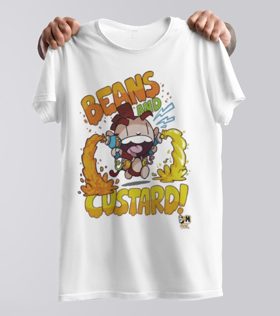 Beans And Custard Monkey Splash Comic Style Adventure T-Shirt