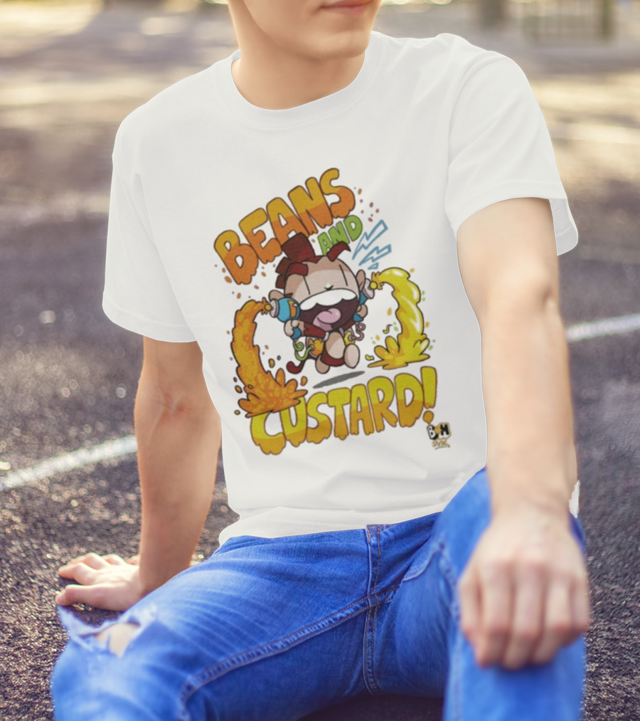 Beans And Custard Monkey Splash Comic Style Adventure T-Shirt