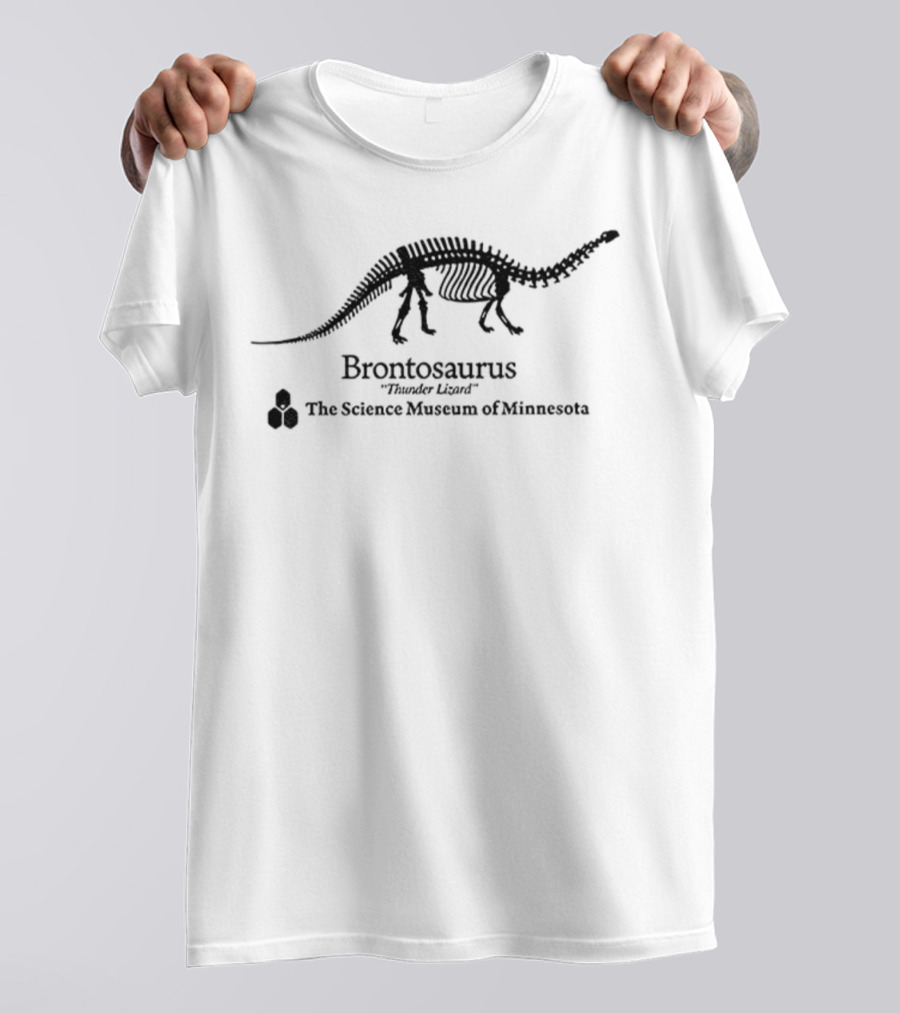 Brontosaurus Thunder Lizard The Science Museum Of Minnesota Stranger Things Dustin T-Shirt