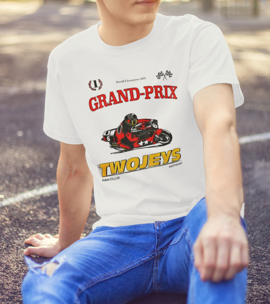 Grand Prix World Champions 2025 Twojeys Moto Racing Fan Club T-Shirt