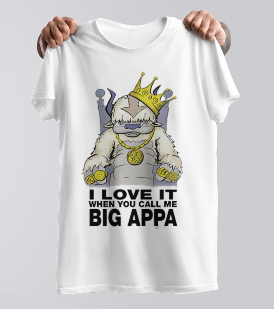 I Love It When You Call Me Big Appa Avatar Crowned King Yip Yip Gold Medallion And Rings T-Shirt