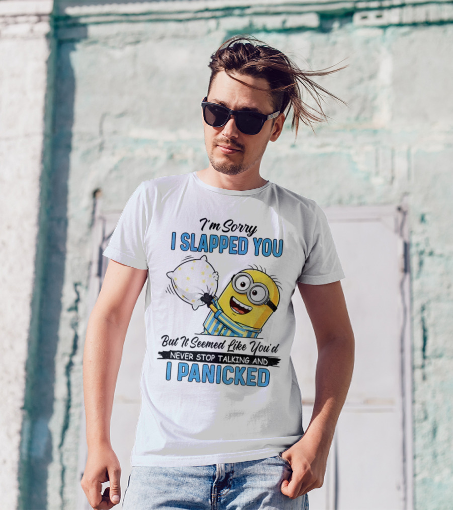 Minion I Slapped You I Panicked Pillow Fight Pajamas T-Shirt