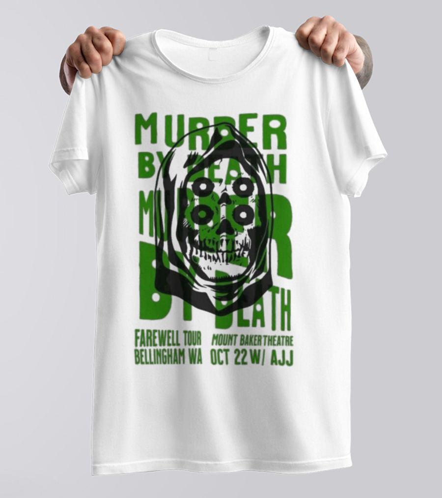 Murder By Death Farewell Tour Bellingham WA Oct 22 With AJJ 20th Anniversary T-Shirt