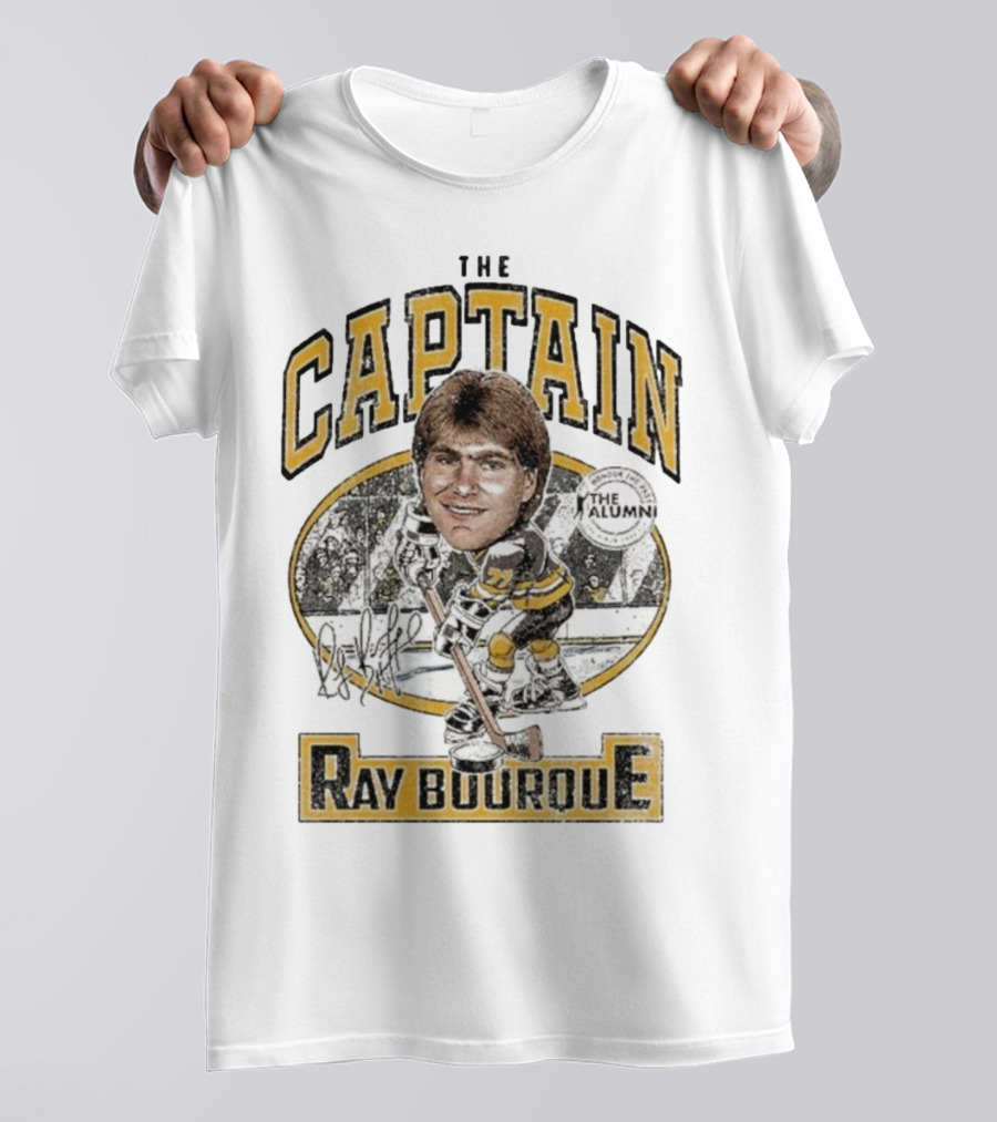 The Captain Ray Bourque NHL Alumni Association Spittin Chiclets Collaboration T-Shirt