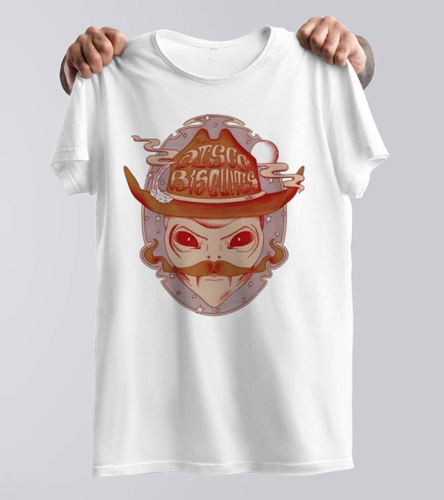Disco Biscuits Alien Cowboy With Hat And Mustache T-Shirt