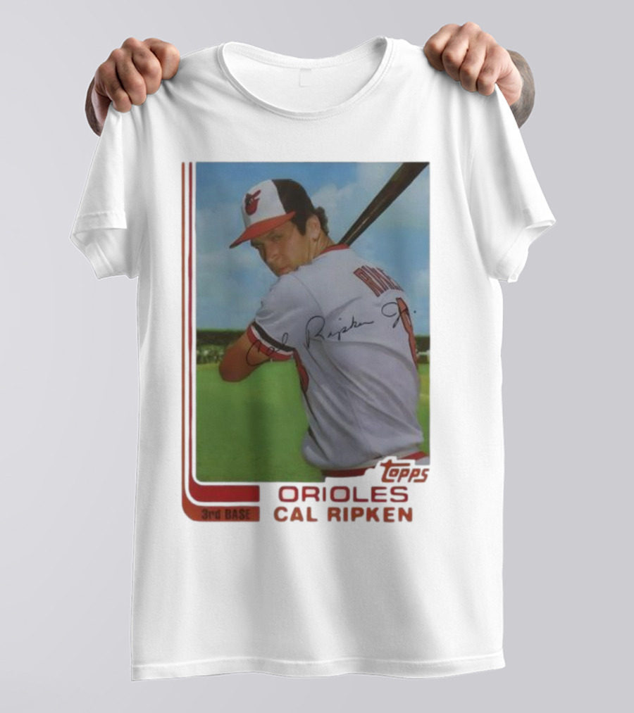 Cal Ripken Jr. Baltimore Orioles Baseball Card Topps MLB Signature Player T-Shirt