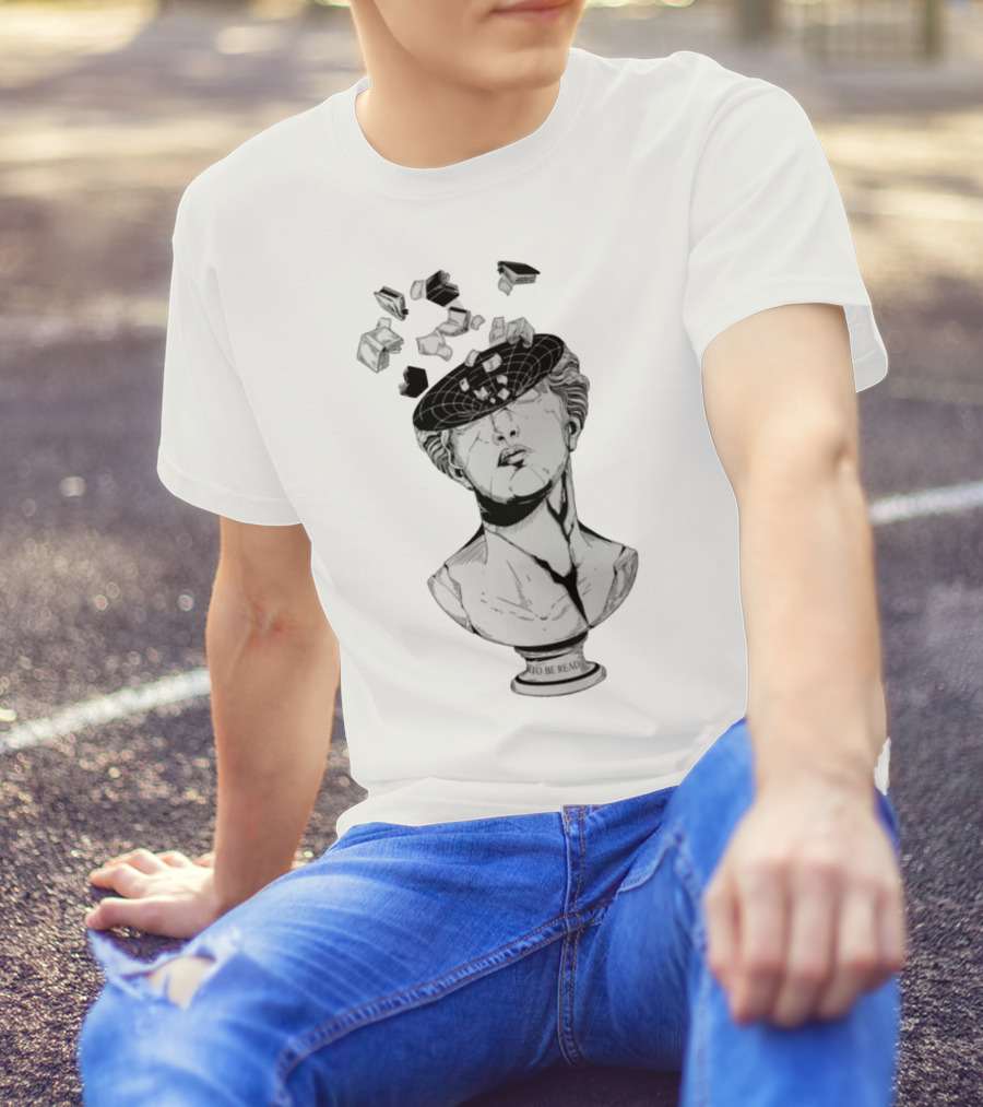 Daniel Greene To Be Read Exploding Head Sculpture With Floating Books T-Shirt
