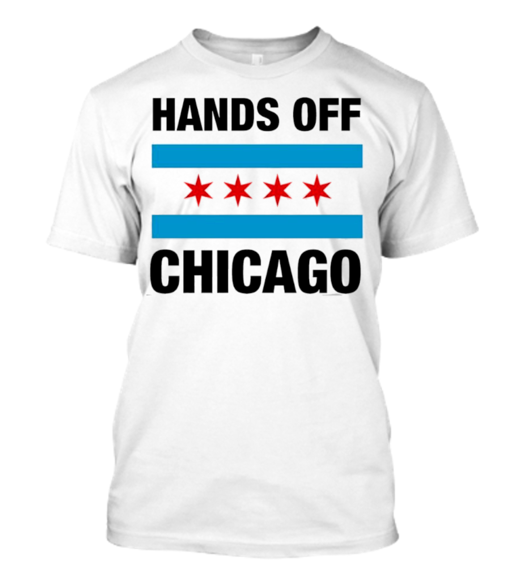 Chicago Flag Iconic Four Red Stars Blue Stripes T-Shirt