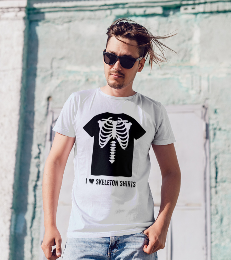 I Love Skeletons Heart Original Skeleton T-Shirt