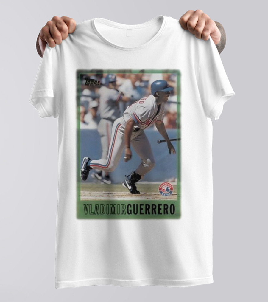 Montreal Expos Vladimir Guerrero MLB Topps Baseball Card T-Shirt