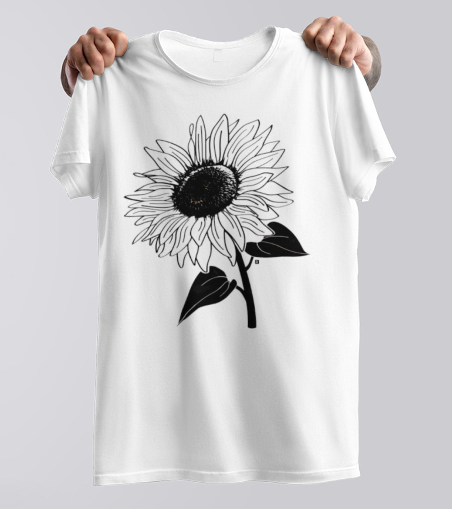 Sunflower Beautiful Botanical Art T-Shirt