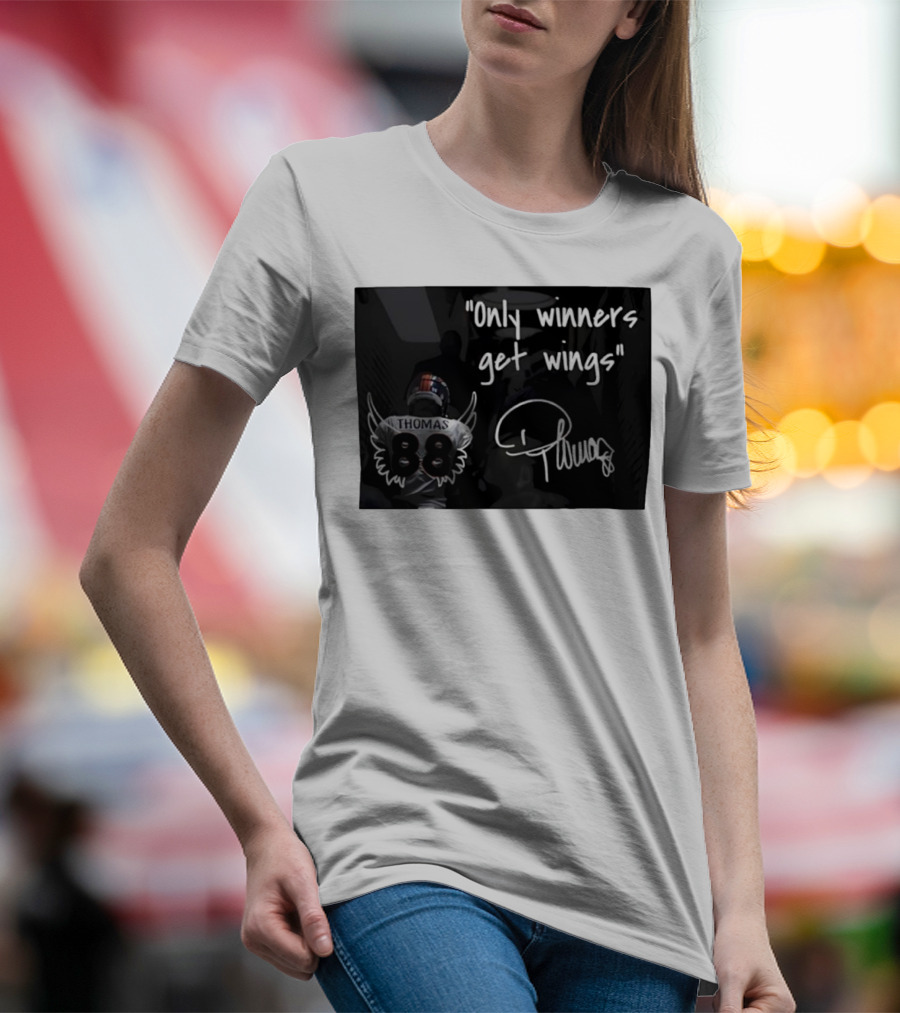 Thomas Number 88 Only Winners Get Wings Signature T-Shirt