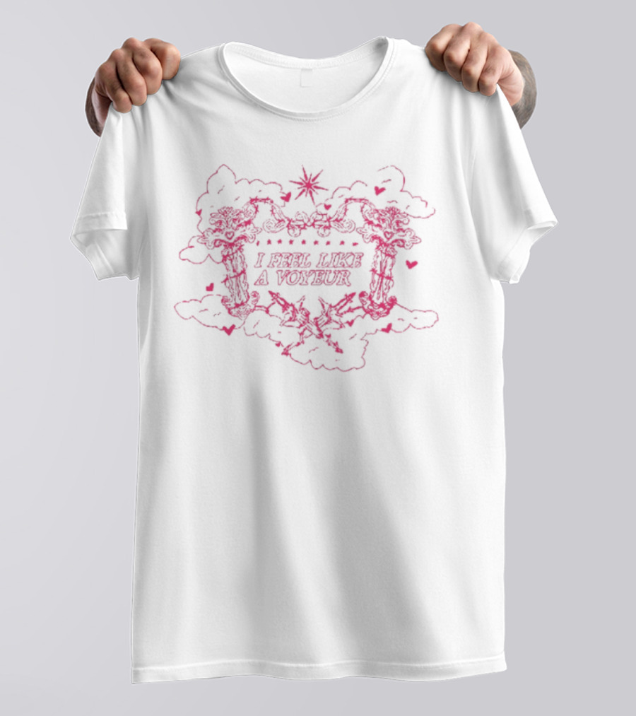 AlessiRose I Feel Like A Voyeur Starry Cloud Hearts T-Shirt
