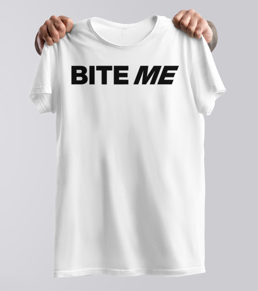 Bite Me Vampire Fangs Halloween Graphic T-Shirt