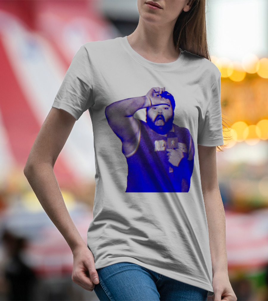 Karltowns Wearing Jason Dantona NYC Basketball Theme Blue Tone T-Shirt