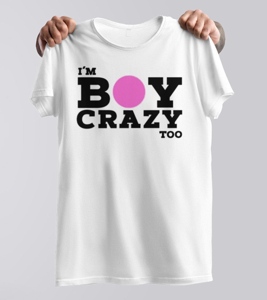 Kesha I'm Boy Crazy Too Pink Circle T-Shirt