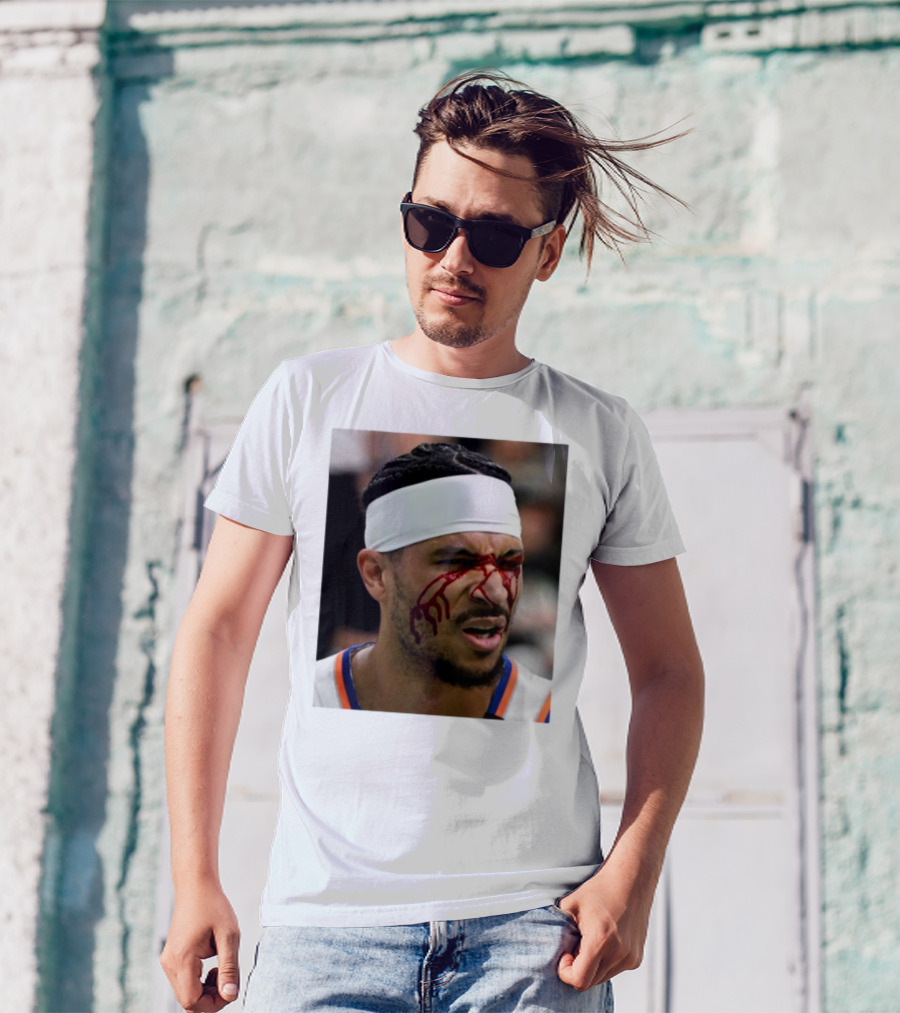 Limited Edition Josh Hart New York Knicks Elbowed Face Moment T-Shirt